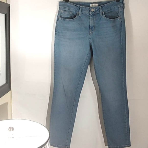 JESSICA SIMPSON ROLLED CROP SKINNY JEANS SIZE 8 - Picture 2 of 14